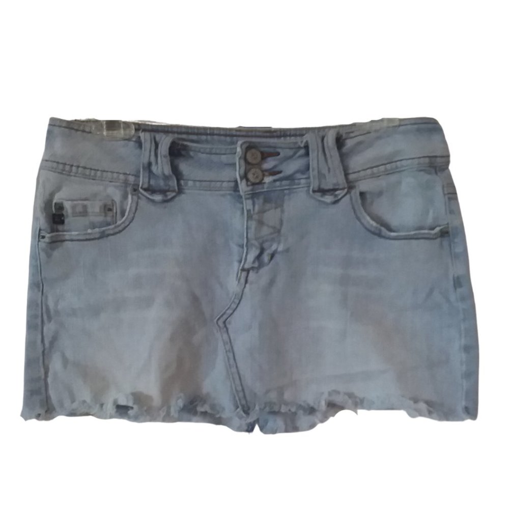 Refuge mid wash Micro mini Jean Skirt sz 9